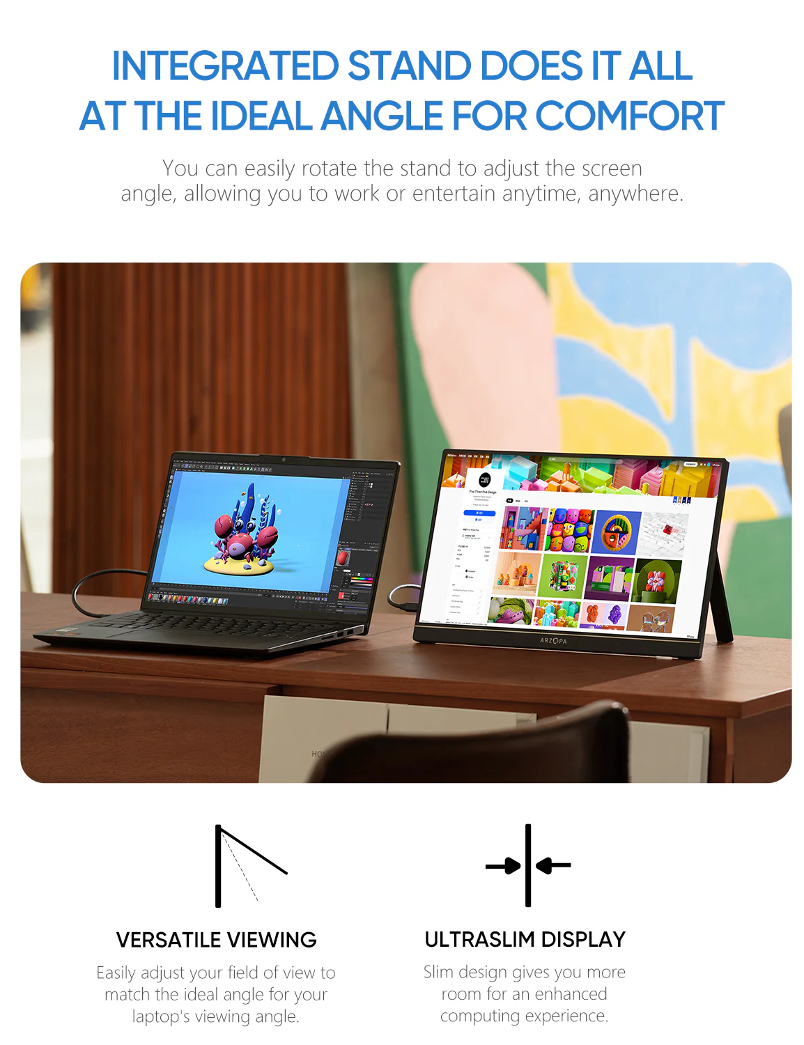 Arzopa A1 15.6 Inch FHD Lightweight Portable Travel Monitor - Image 6