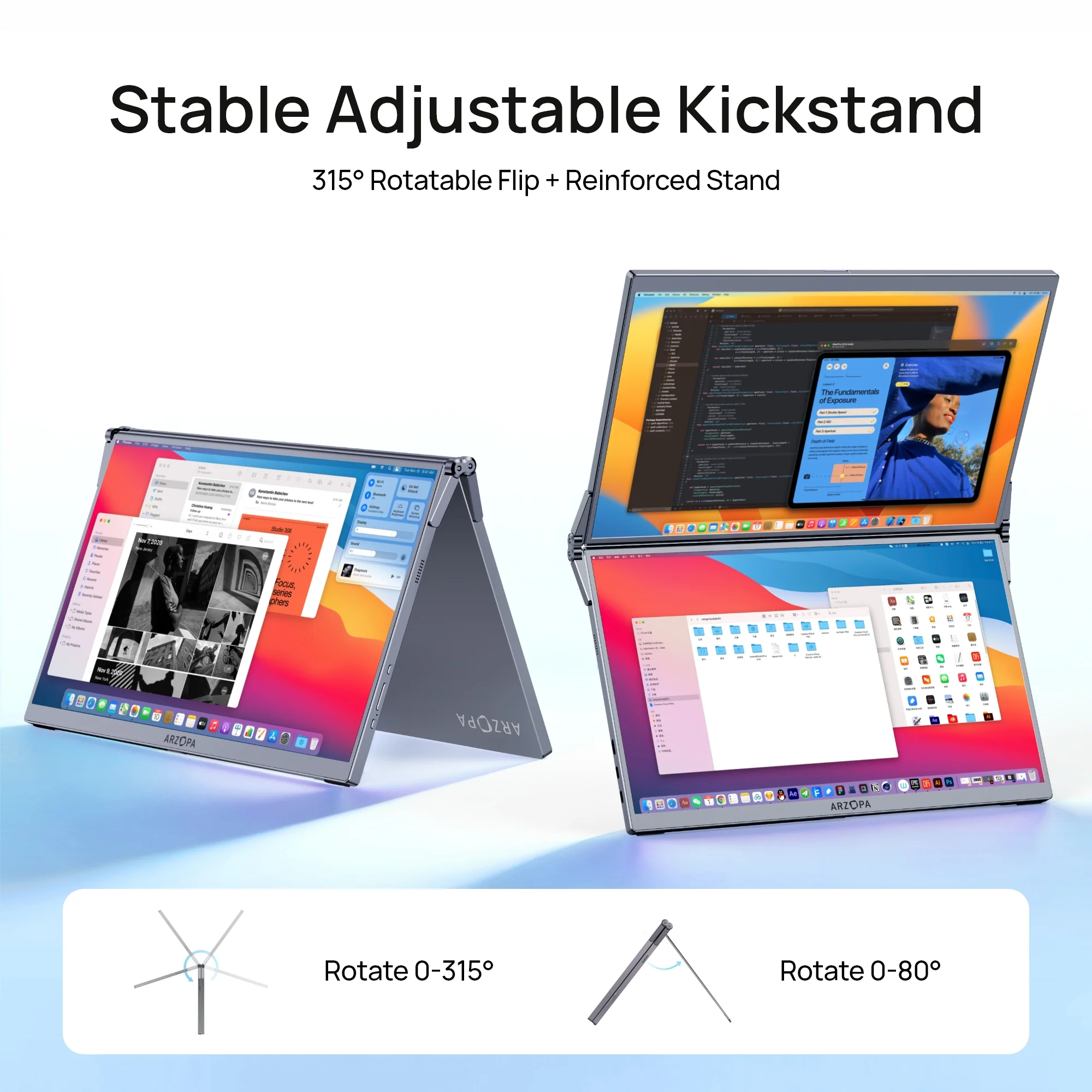 Arzopa E1 15.6" Portable Dual-Screen Monitor - Image 4